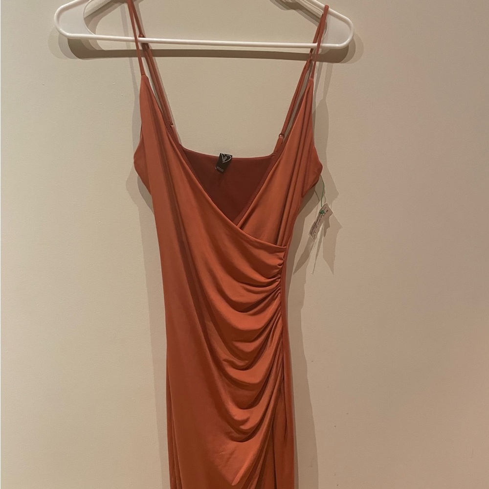 Burnt orange Windsor dress